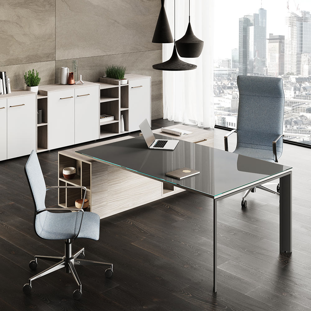 CUF Milano Bramante Glass bureau direction verre