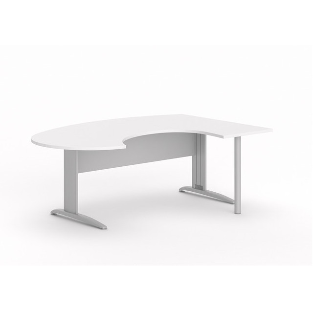 MOBIKA TONO arc 90° bureau compact retour droit pieds métal