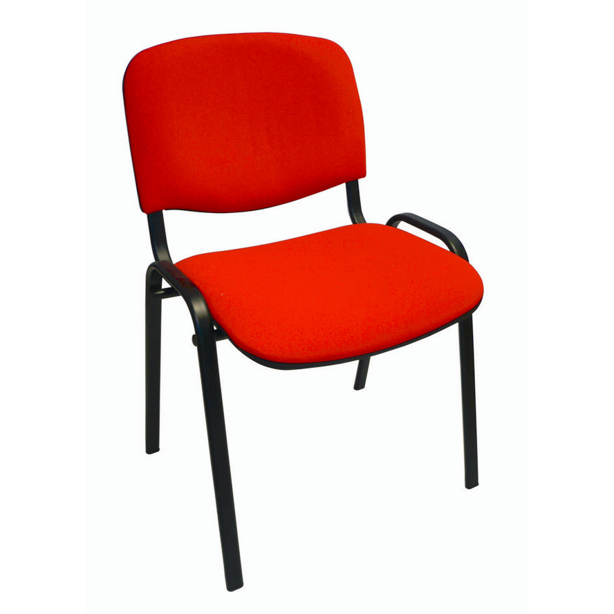 MOBIKA Bureau Chaise visiteur tissu rouge