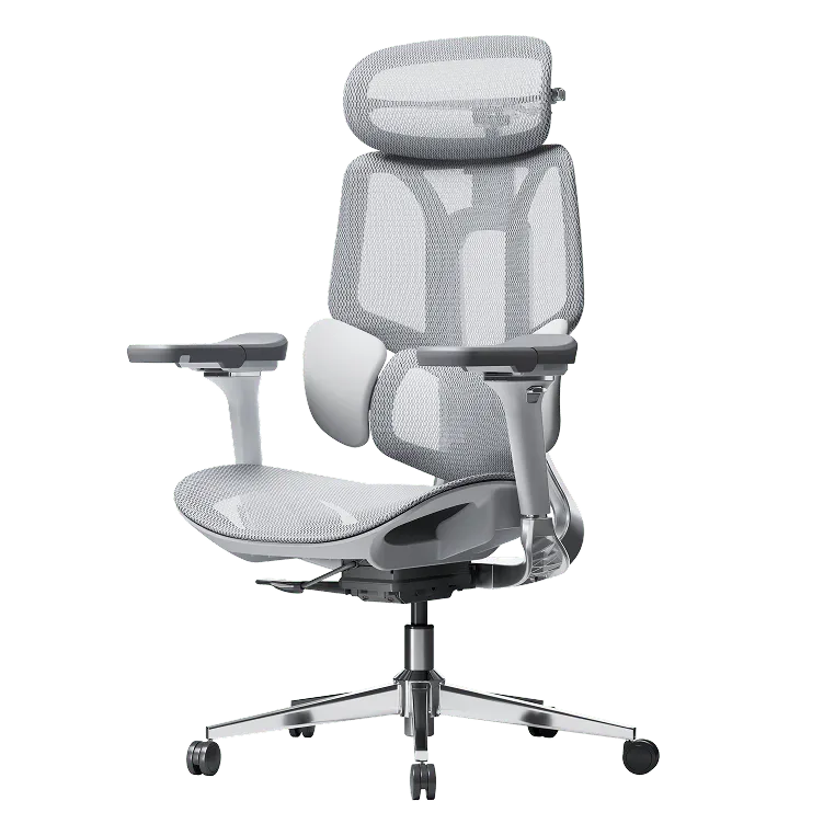 Hbada E3 Pro siège ergonomique mesh gris avec repose-pieds