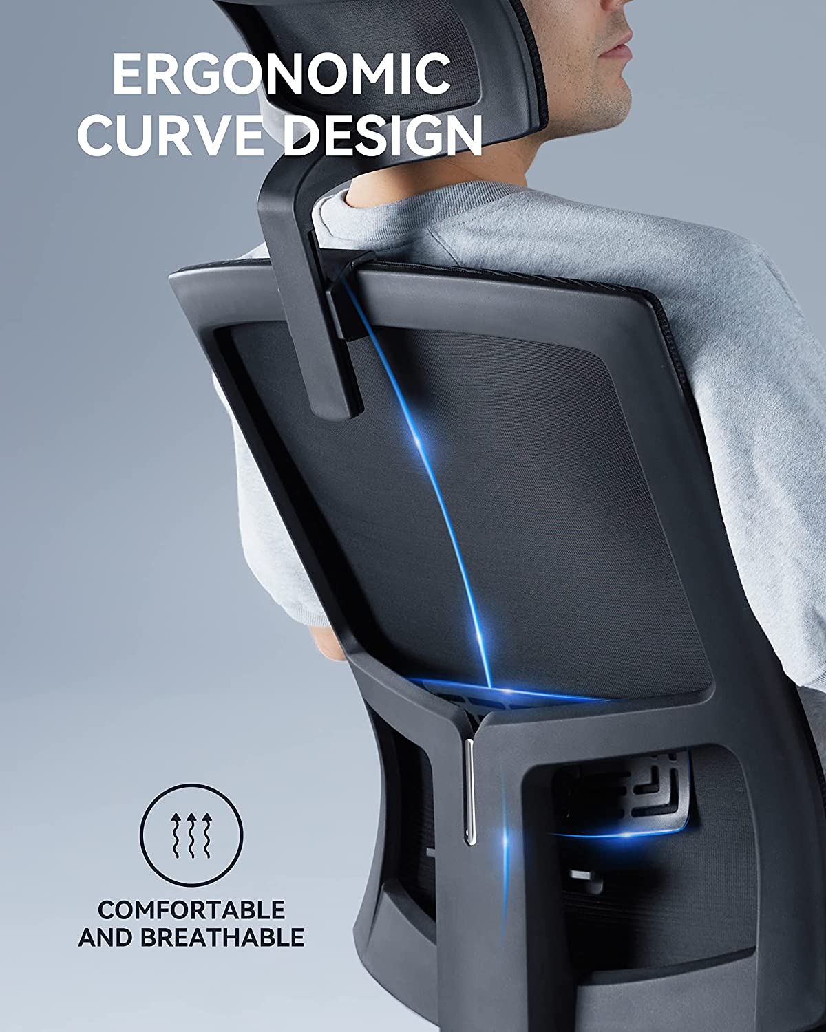 Noblewell Ergonomic Office Chair siège ergonomique large lombaire