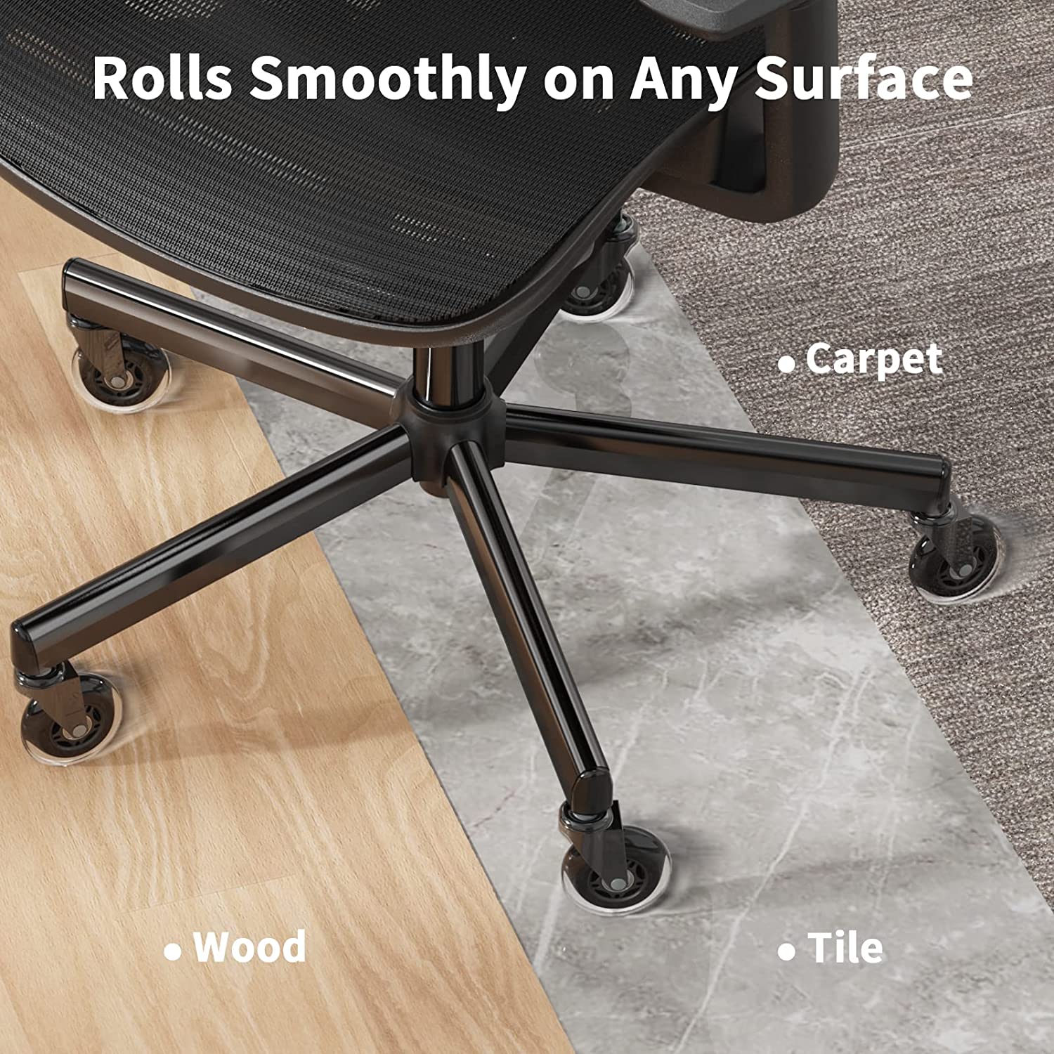 Noblewell Office Chair Caster Wheels roulettes bureau silencieuses