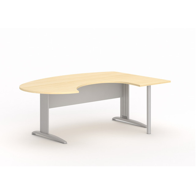 MOBIKA TONO arc 90° bureau compact retour droit pieds métal