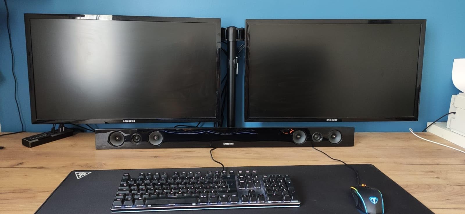 ErGear Monitor Mounts support écran PC noir 2x32 pouces