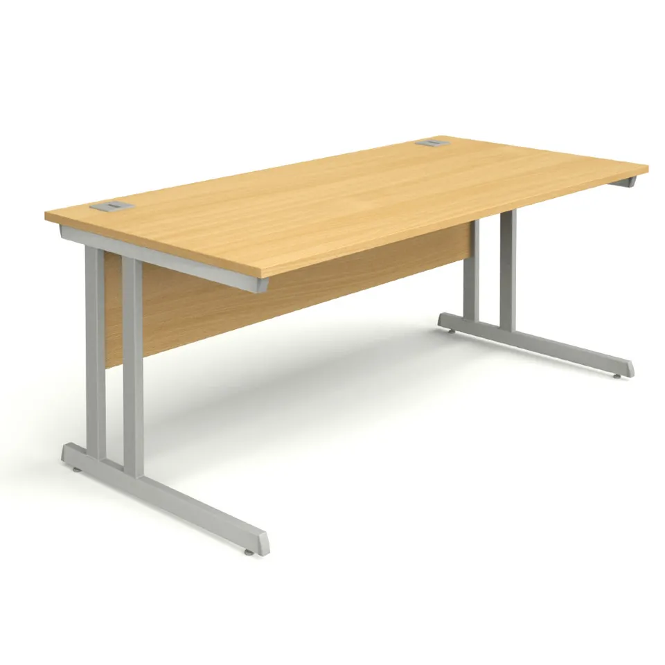 MOBIKA Bureau Droit pieds métal en L poste travail