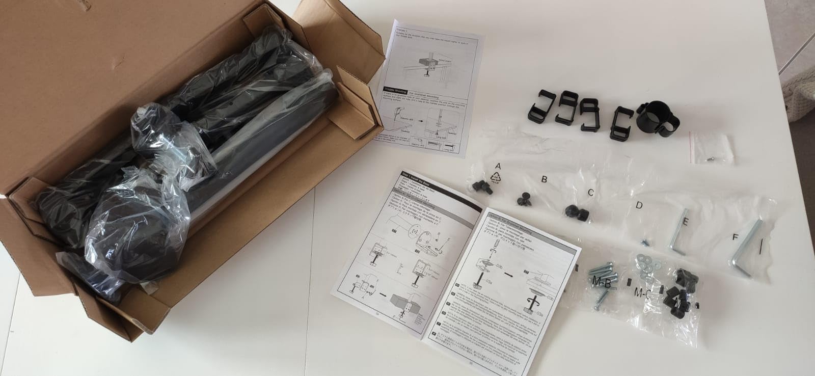 ErGear Monitor Mounts support écran PC noir 2x32 pouces