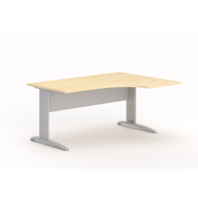 MOBIKA Bureau TONO compact angle droit bois pieds métal