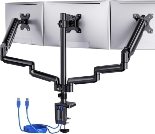 ErGear Monitor Mounts support 3 écrans 13-27" USB VESA