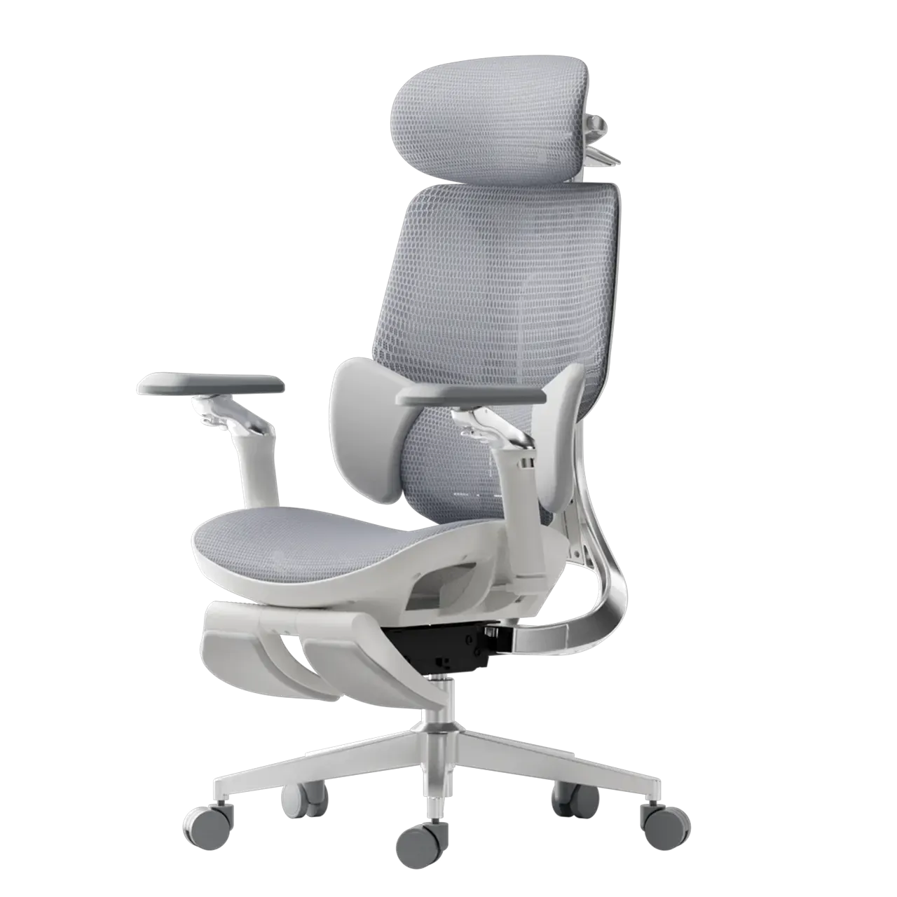 Hbada E3 Ultra chaise de bureau gris repose-pieds 4D