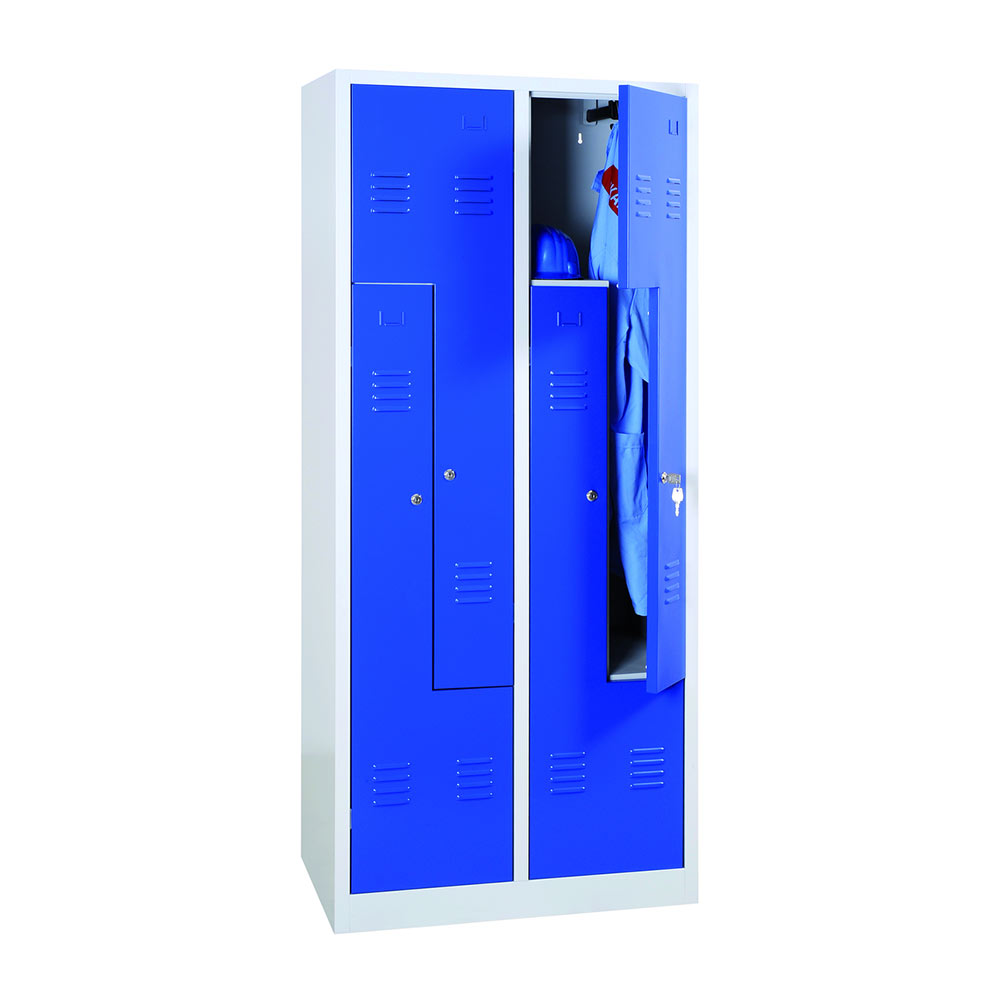 Mobika Industrie Vestiaire portes en L 4 cases métal