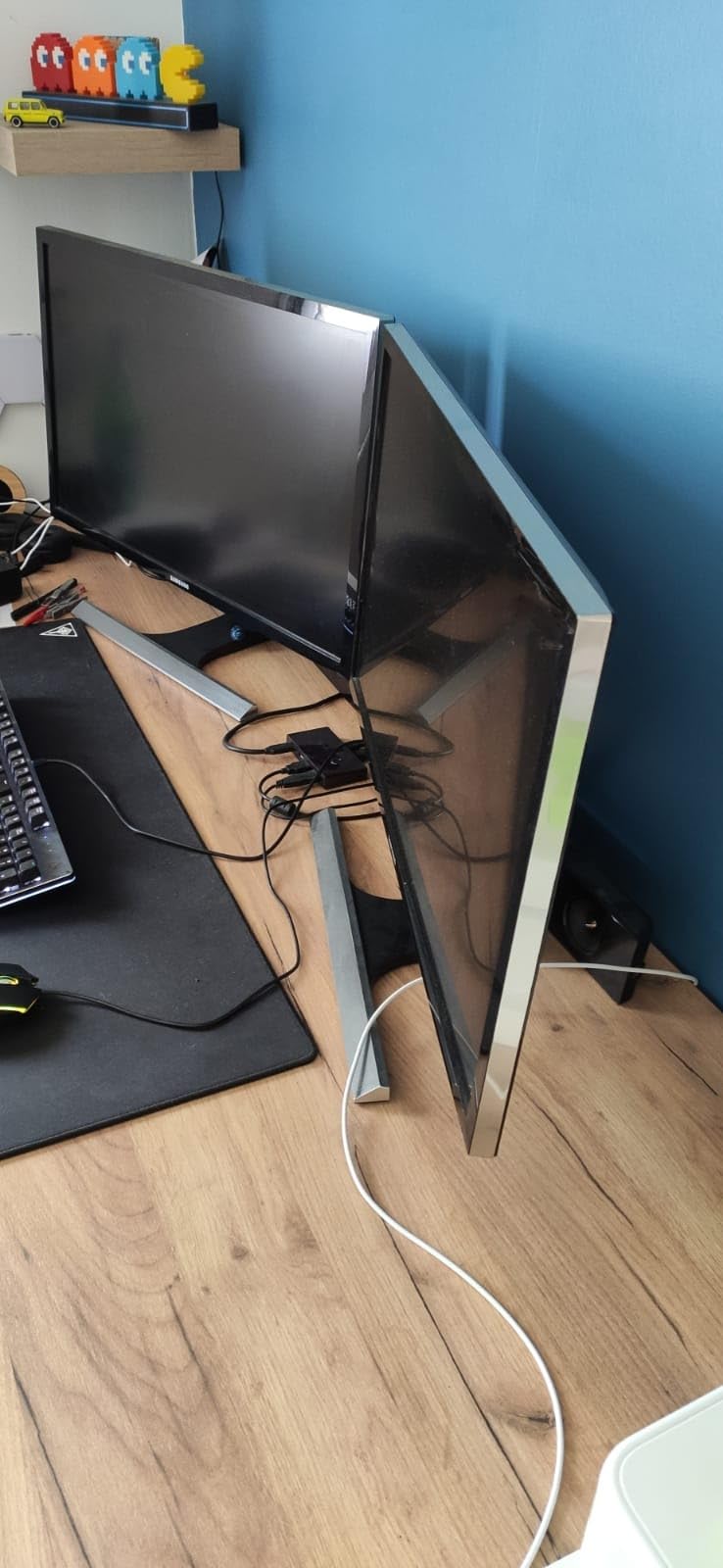ErGear Monitor Mounts support écran PC noir 2x32 pouces