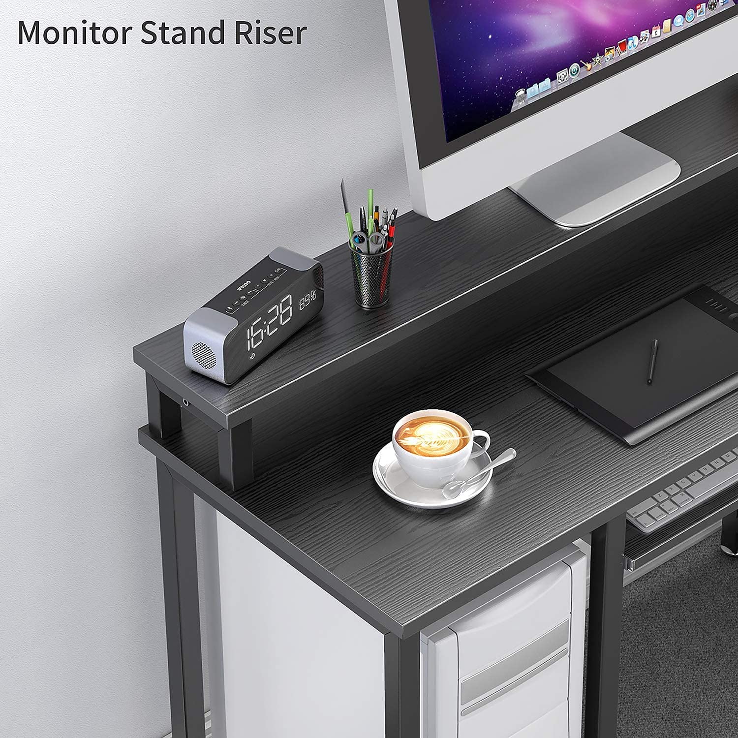 Noblewell COMPUTER DESK bureau informatique 47 pouces noir