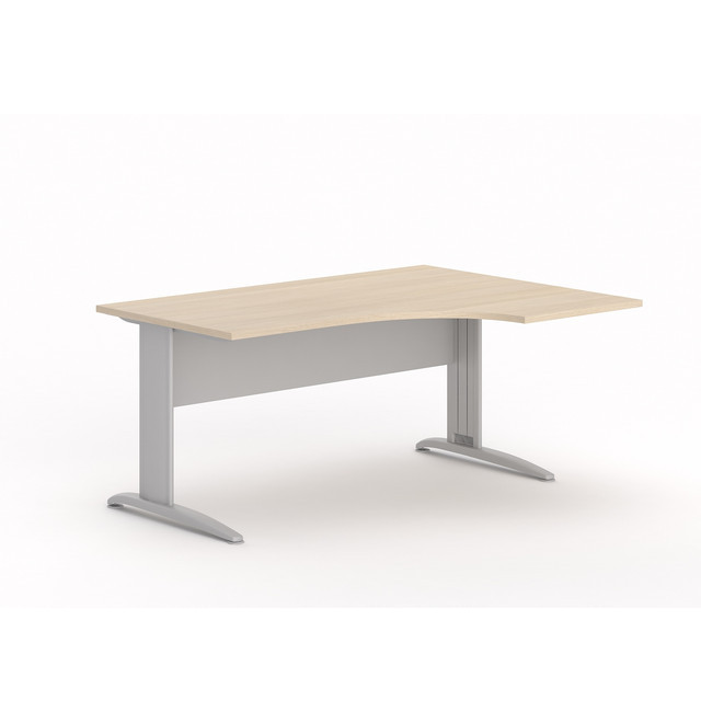 MOBIKA Bureau TONO compact angle droit bois pieds métal