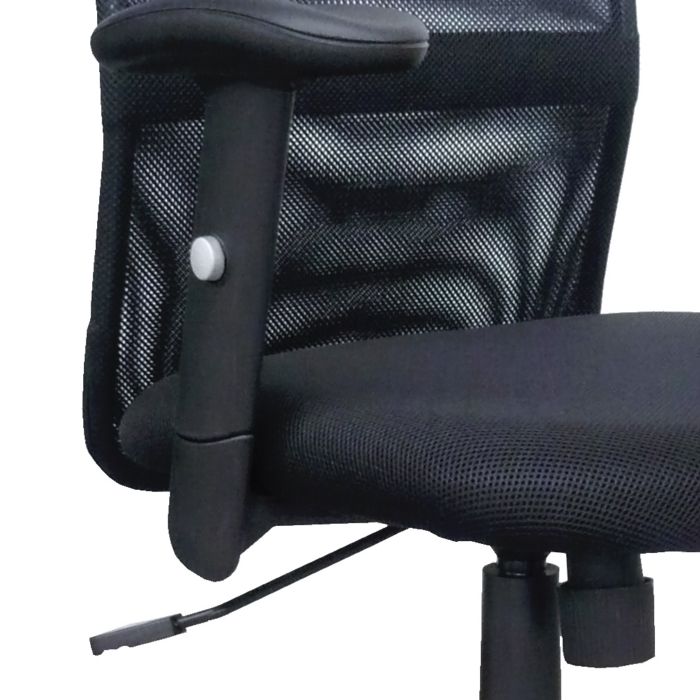 MOBIKA Fauteuil bureau filet roulettes accoudoirs réglables