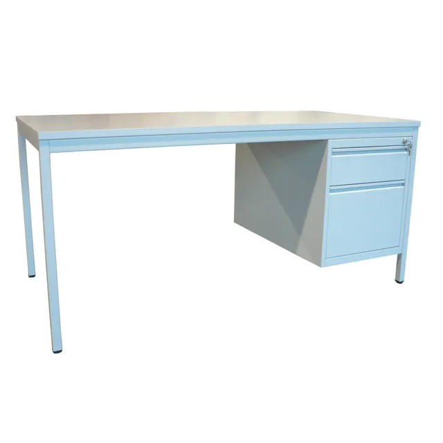 MOBIKA Bureau demi-ministre métallique 2 tiroirs
