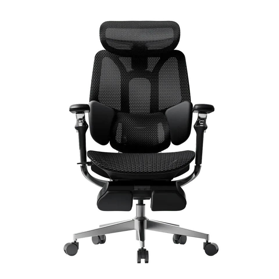 Hbada E3 Pro 2026 Chaise de bureau noir lombaire 8D