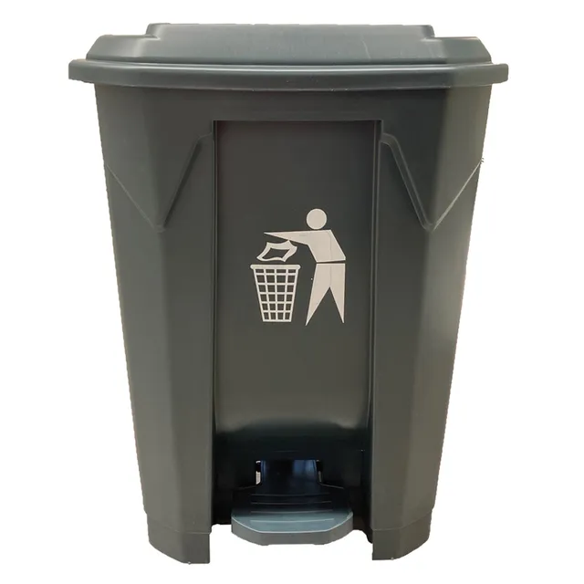 MOBIKA Covid-19 Poubelle 50 L couvercle gris