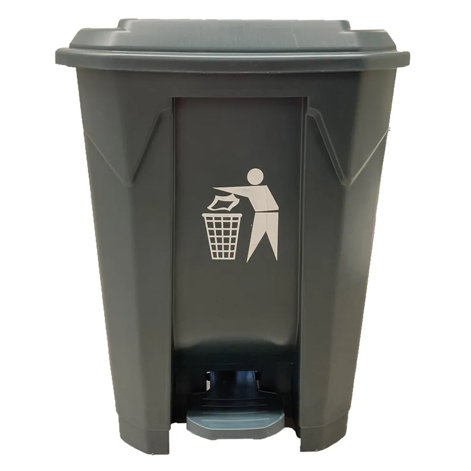 MOBIKA Covid-19 Poubelle 50 L couvercle gris