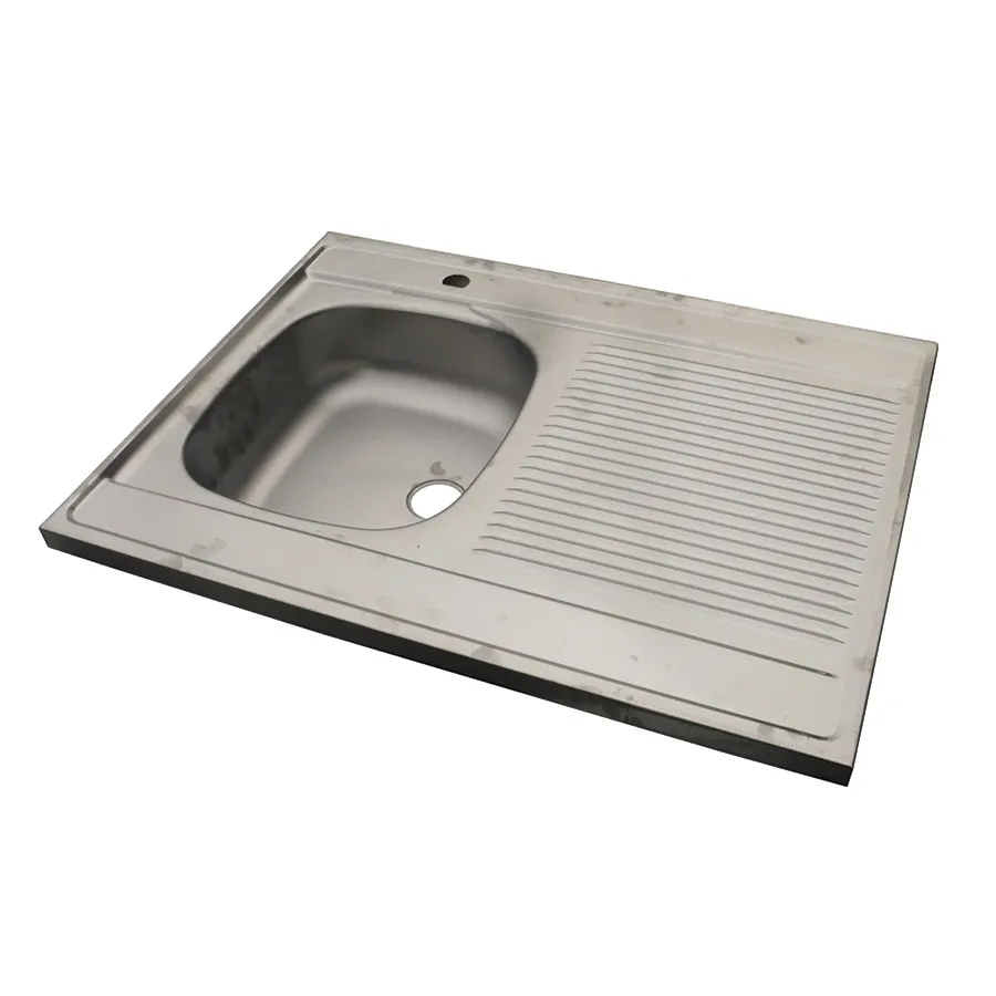 MOBIKA Réfectoire évier inox 80x60 1 cuve égouttoir