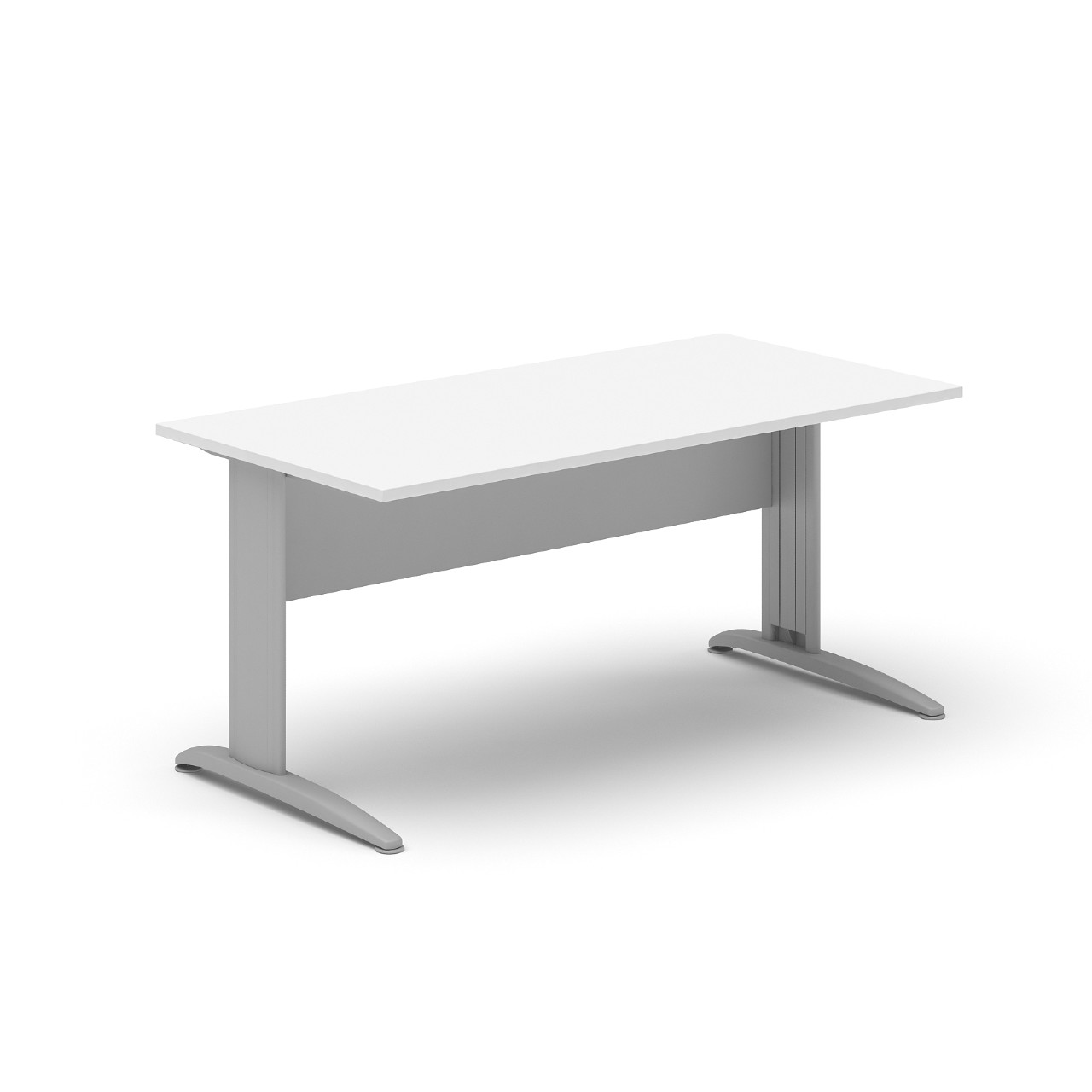 Mobika Bureau bois droit 160 cm Tono pieds métalliques