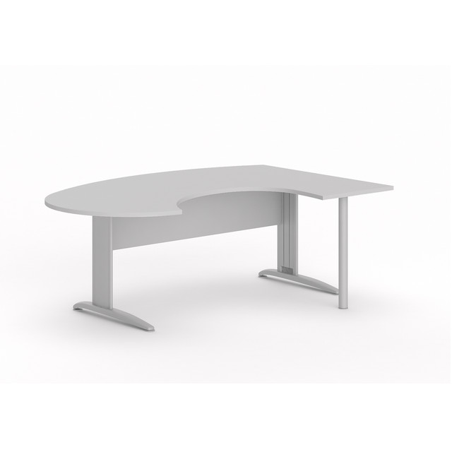 MOBIKA TONO arc 90° bureau compact retour droit pieds métal
