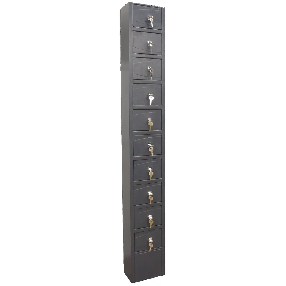 MOBIKA Industrie Coffre-fort colonne 10 cases bureau