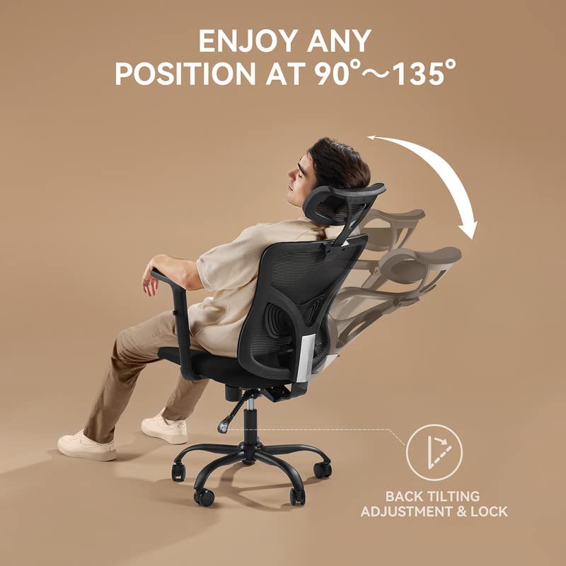 Noblewell Ergonomic Office Chair siège ergonomique noir maille