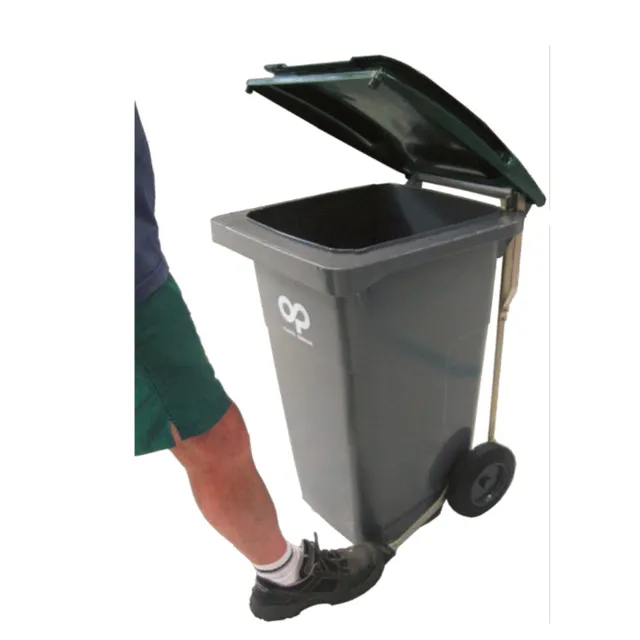 MOBIKA Covid-19 poubelle 120 L couvercle gris