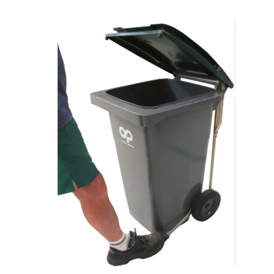 MOBIKA Covid-19 poubelle 120 L couvercle gris