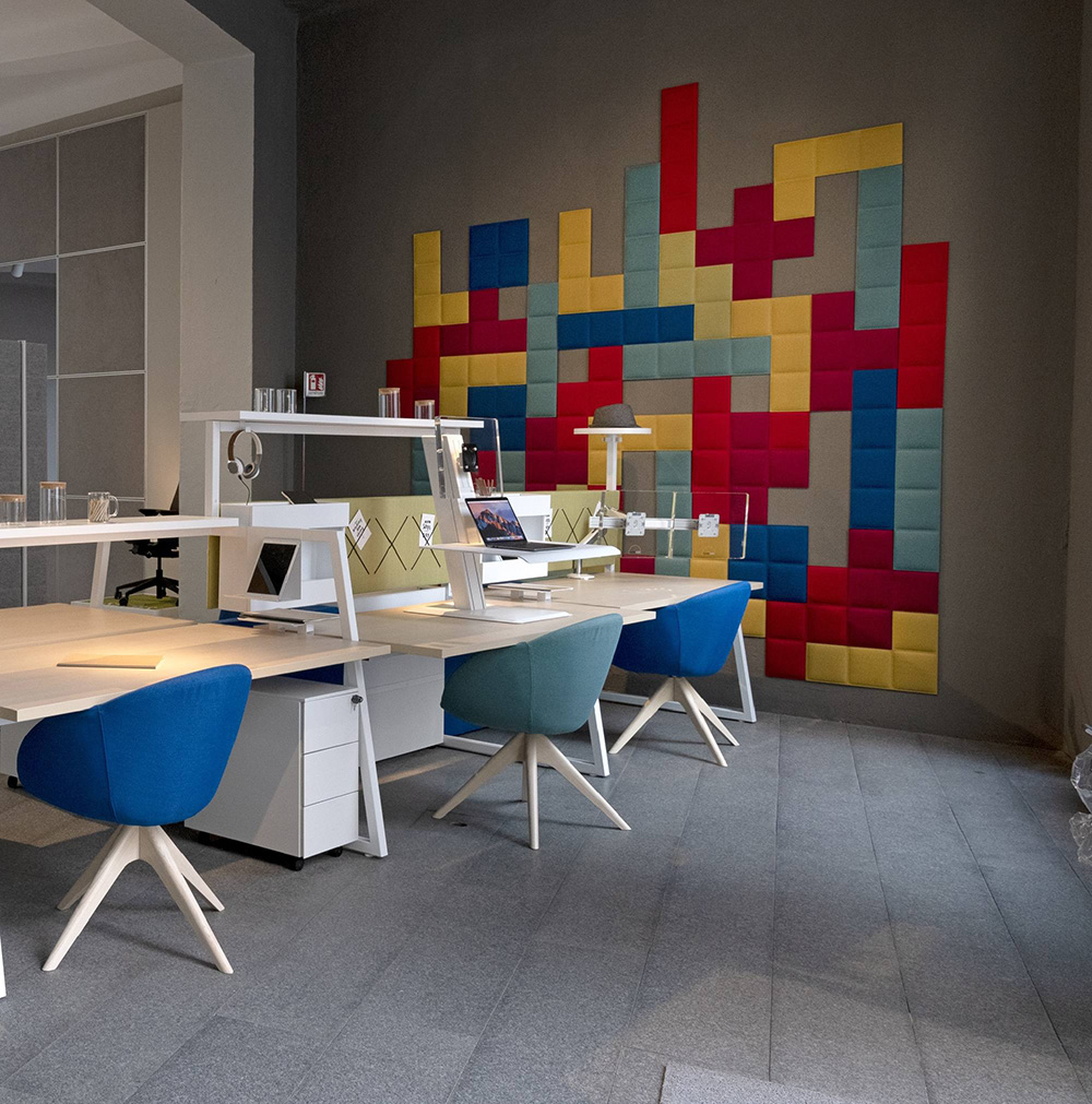 CUF Milano Tetrix Game panneau acoustique bureau