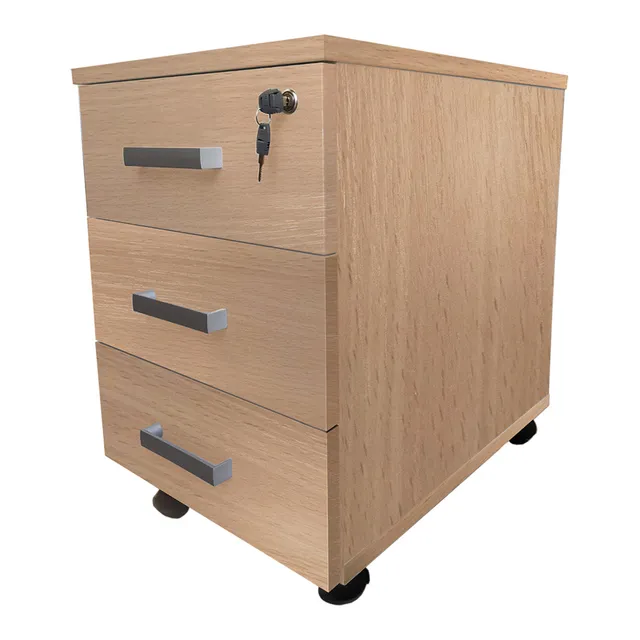 MOBIKA Bureau Caisson mobile 3 tiroirs rangement