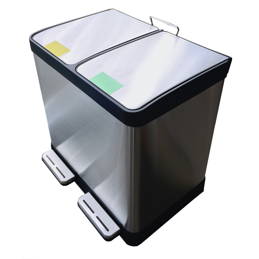 MOBIKA Bureau poubelle tri 2 compartiments sélectif
