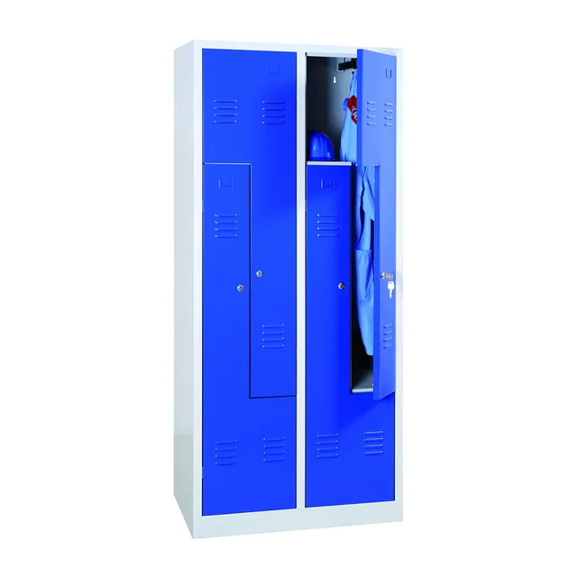 Mobika Industrie Vestiaire portes en L 4 cases métal