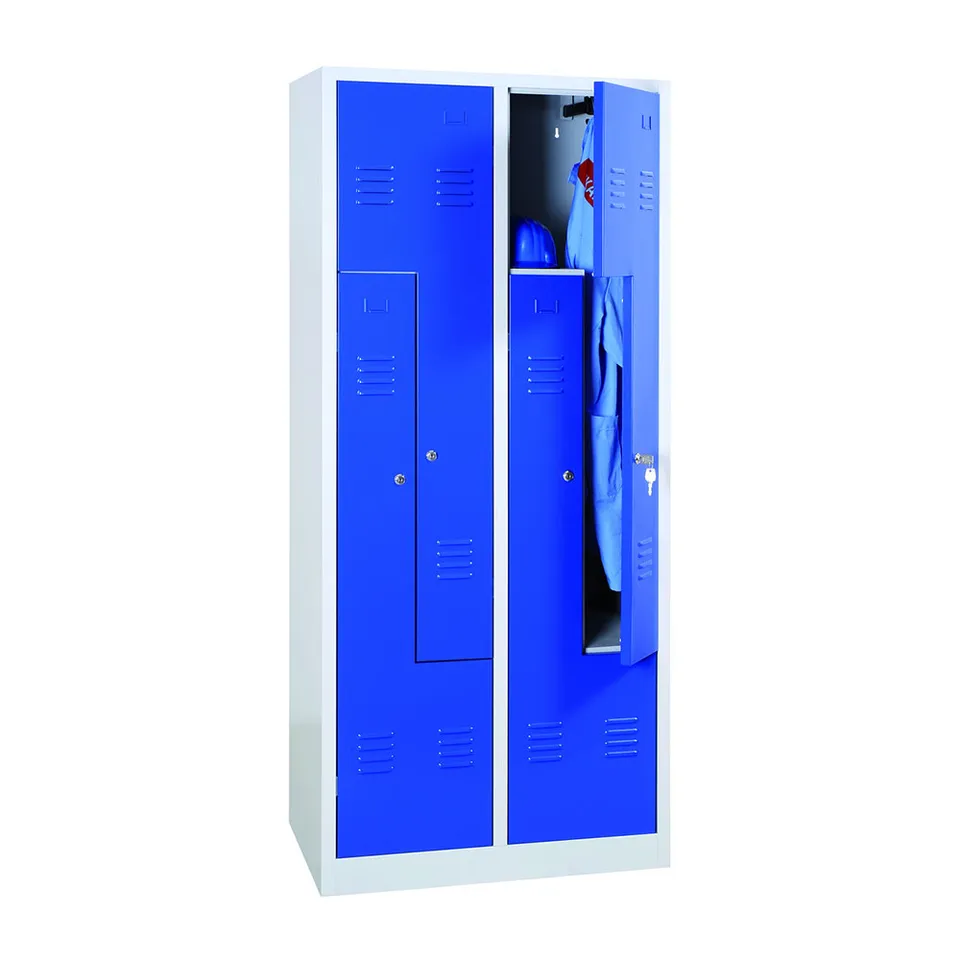 Mobika Industrie Vestiaire portes en L 4 cases métal