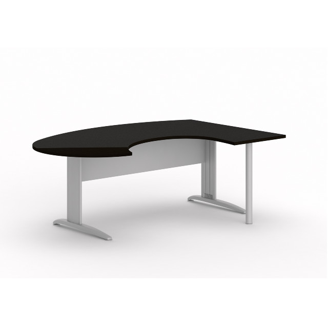 MOBIKA TONO arc 90° bureau compact retour droit pieds métal