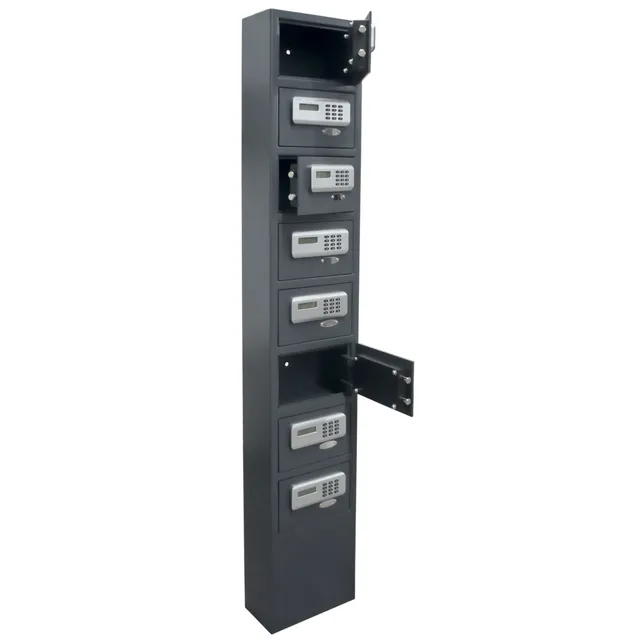MOBIKA Industrie Coffre-fort électronique 8 cases colonne