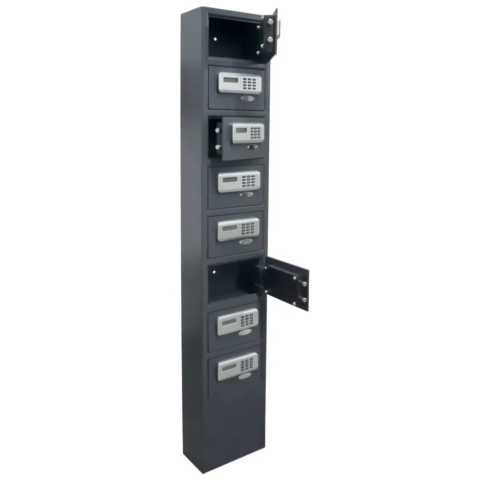 MOBIKA Industrie Coffre-fort électronique 8 cases colonne