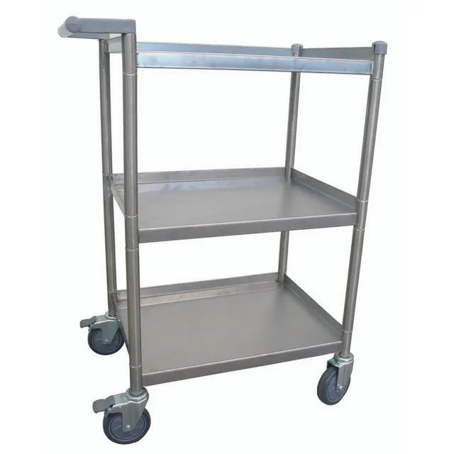 MOBIKA Réfectoire Chariot inox 3 plateaux mobile
