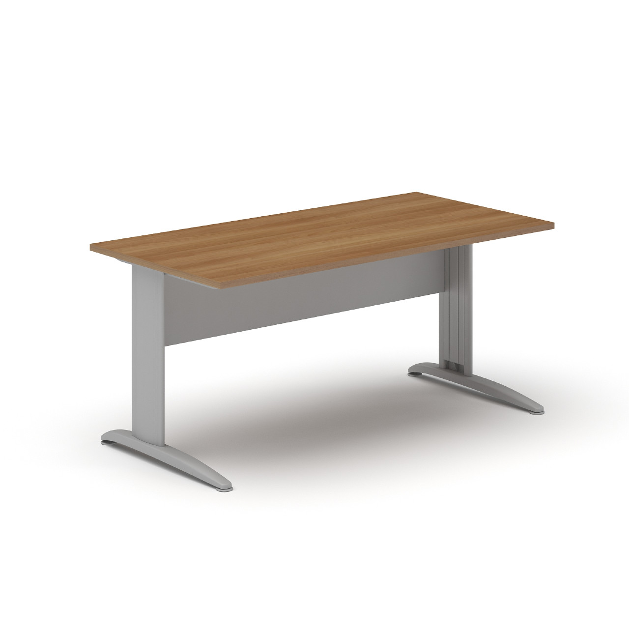 Mobika Bureau bois droit 160 cm Tono pieds métalliques