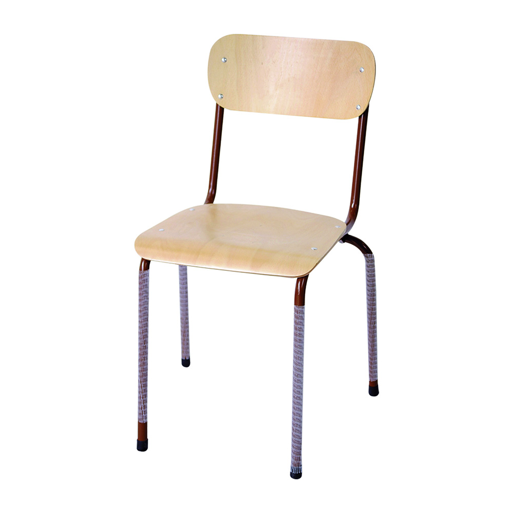MOBIKA Réfectoire Chaise bois empilable assise bois vernis