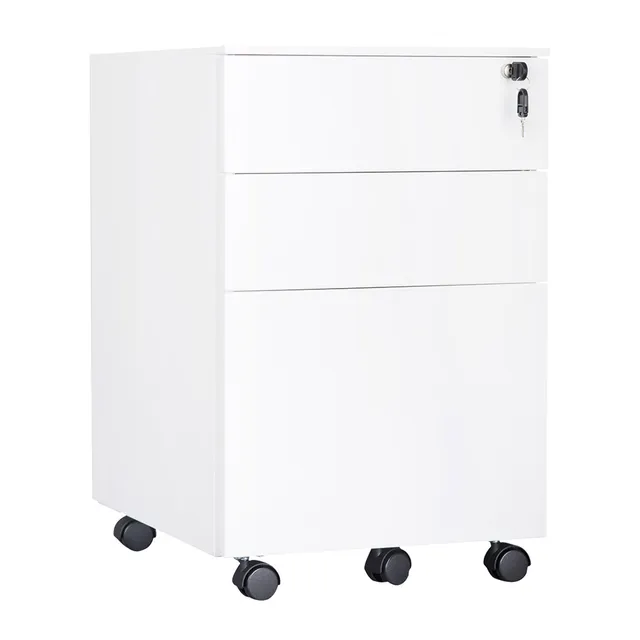 MOBIKA Bureau caisson mobile métal 2 tiroirs