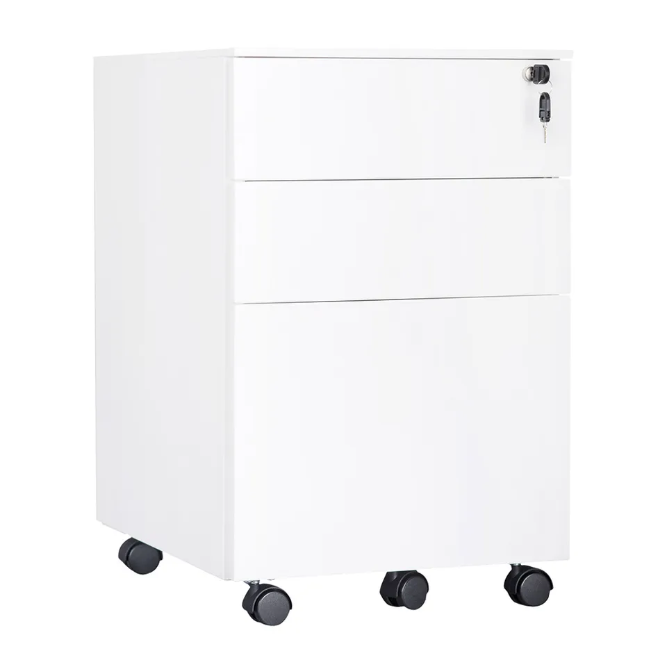 MOBIKA Bureau caisson mobile métal 2 tiroirs