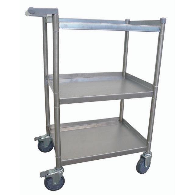 MOBIKA Réfectoire Chariot inox 3 plateaux mobile