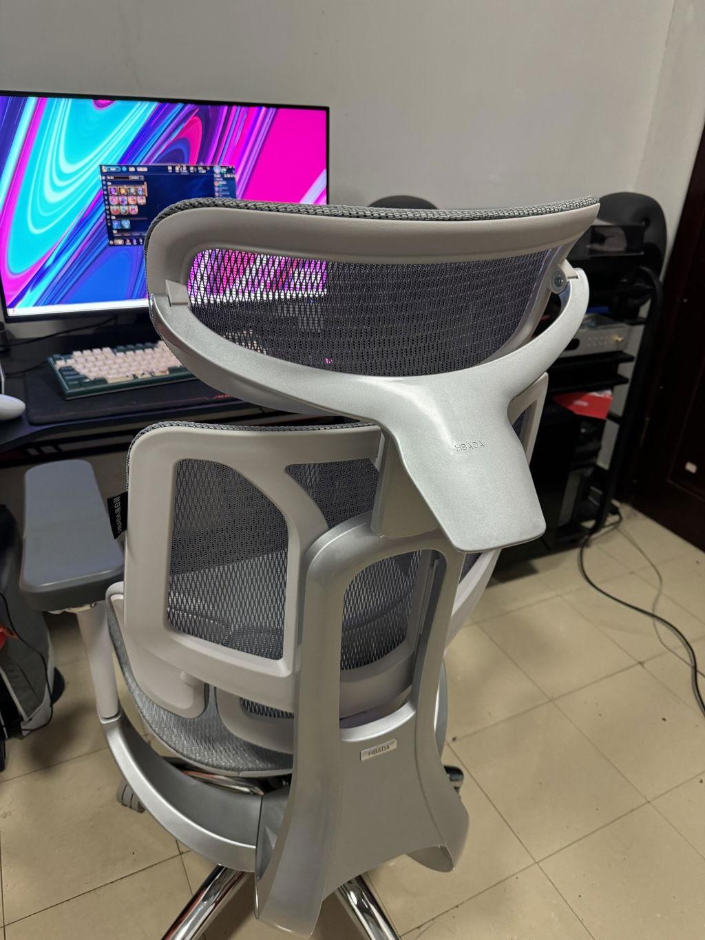 Hbada E3 Air Chaise de bureau rose assise confort