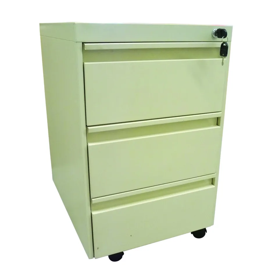 MOBIKA Bureau Caisson mobile 3 tiroirs métal