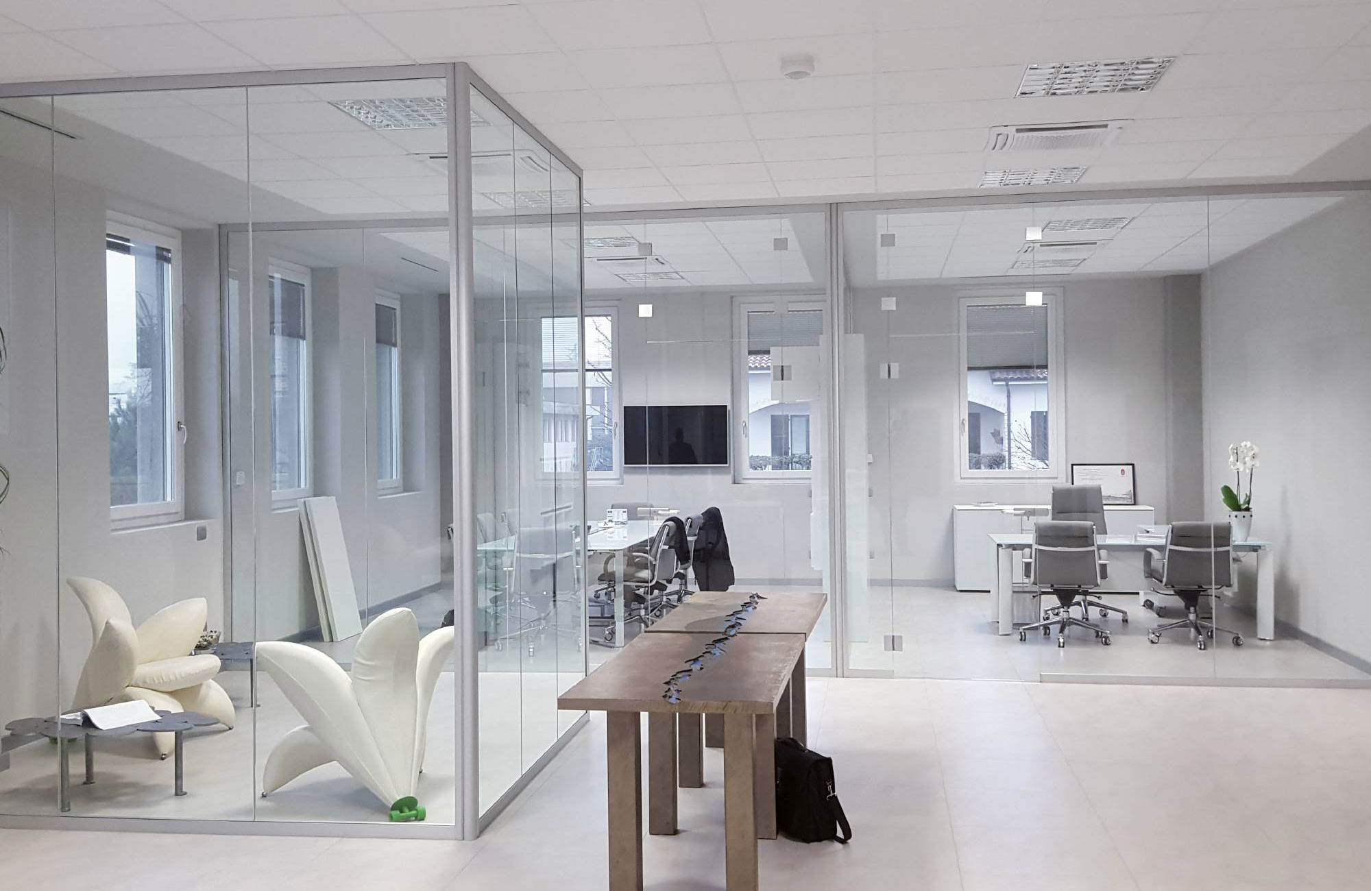 CUF Milano Idrawall cloison vitrée bureau verre
