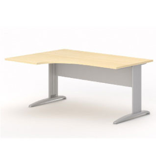 MOBIKA Bureau TONO compact angle droit bois pieds métal