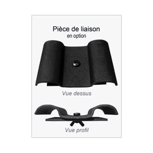 MOBIKA Bureau Chaise visiteur tissu rouge