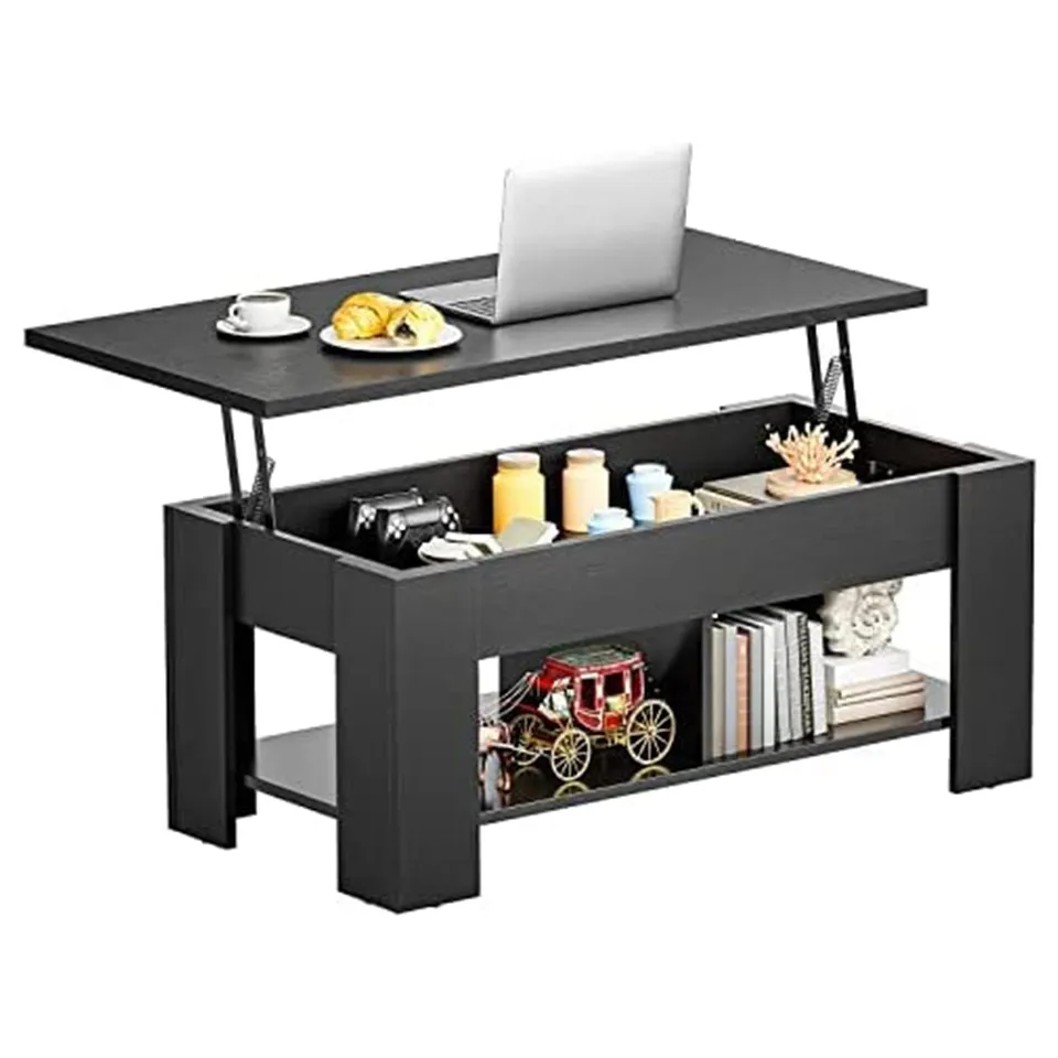 Noblewell Coffee Table table basse noire plateau relevable