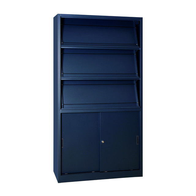 MOBIKA Bureau armoire présentoir magazines coulissante